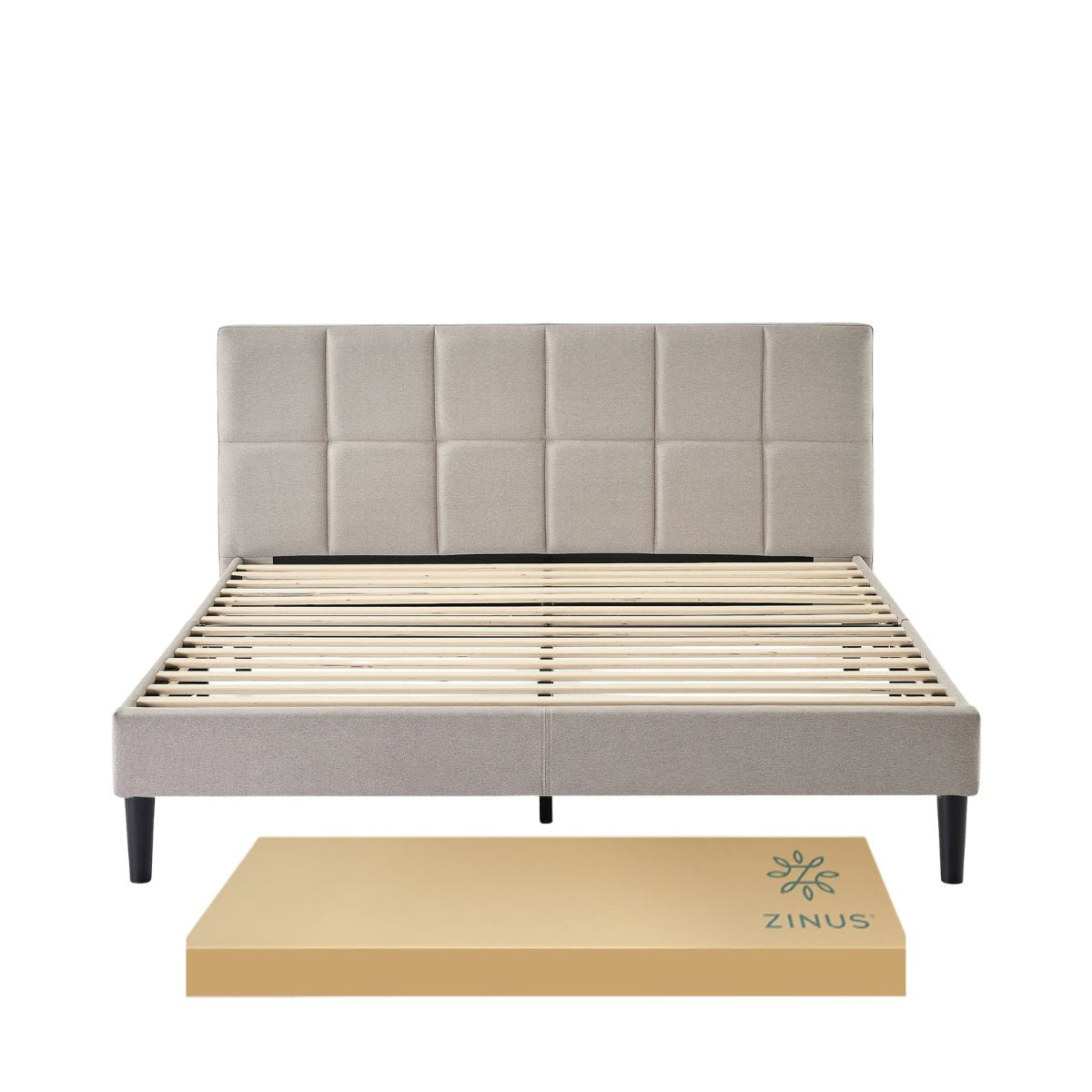 Base de Cama con Cabecera y Tapiz | Leo