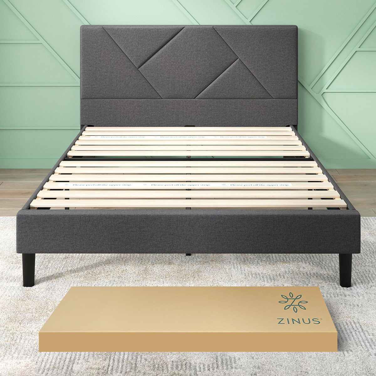 Base de Cama con Cabecera y Tapiz | Judy