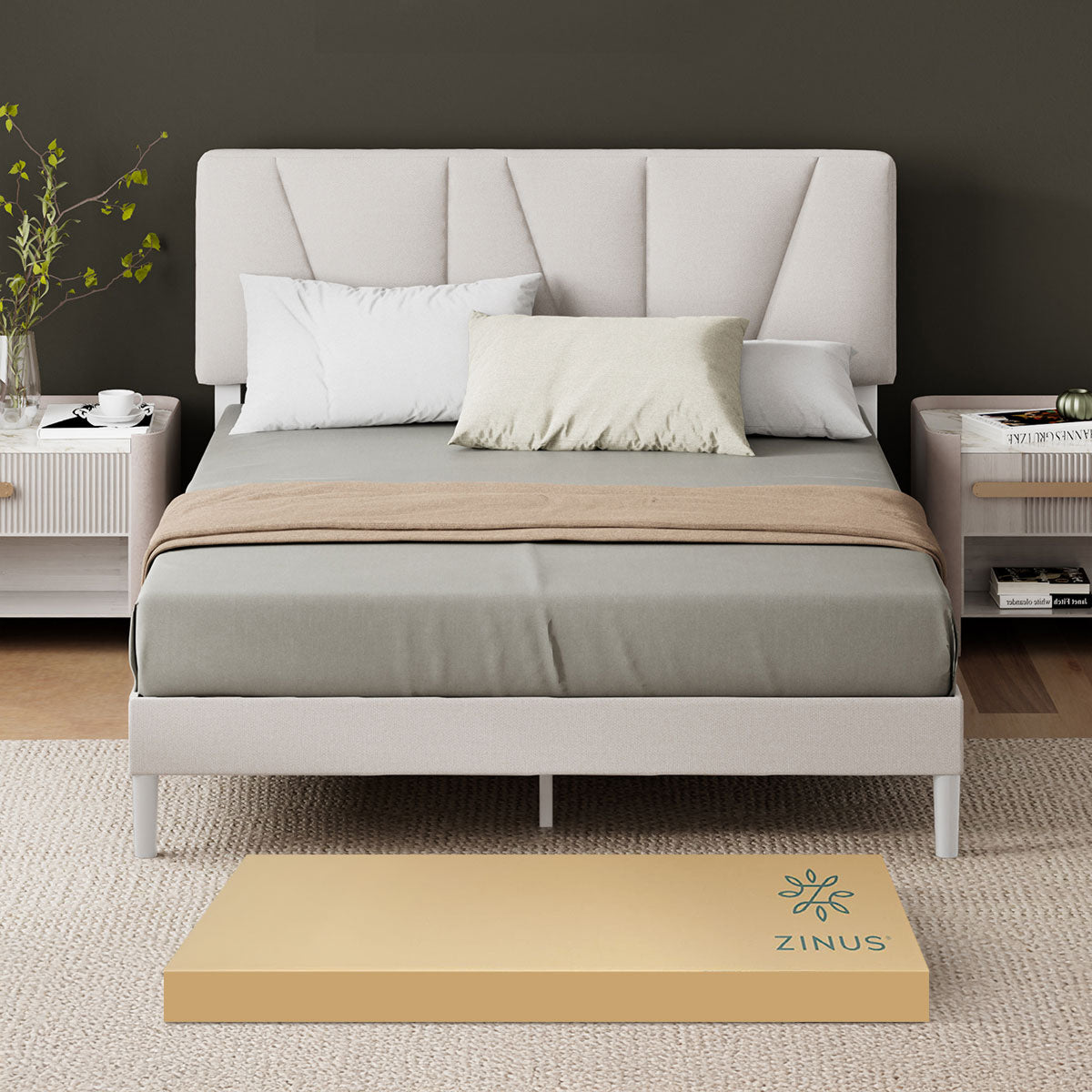 Base de Cama con Cabecera y Tapiz | Maya