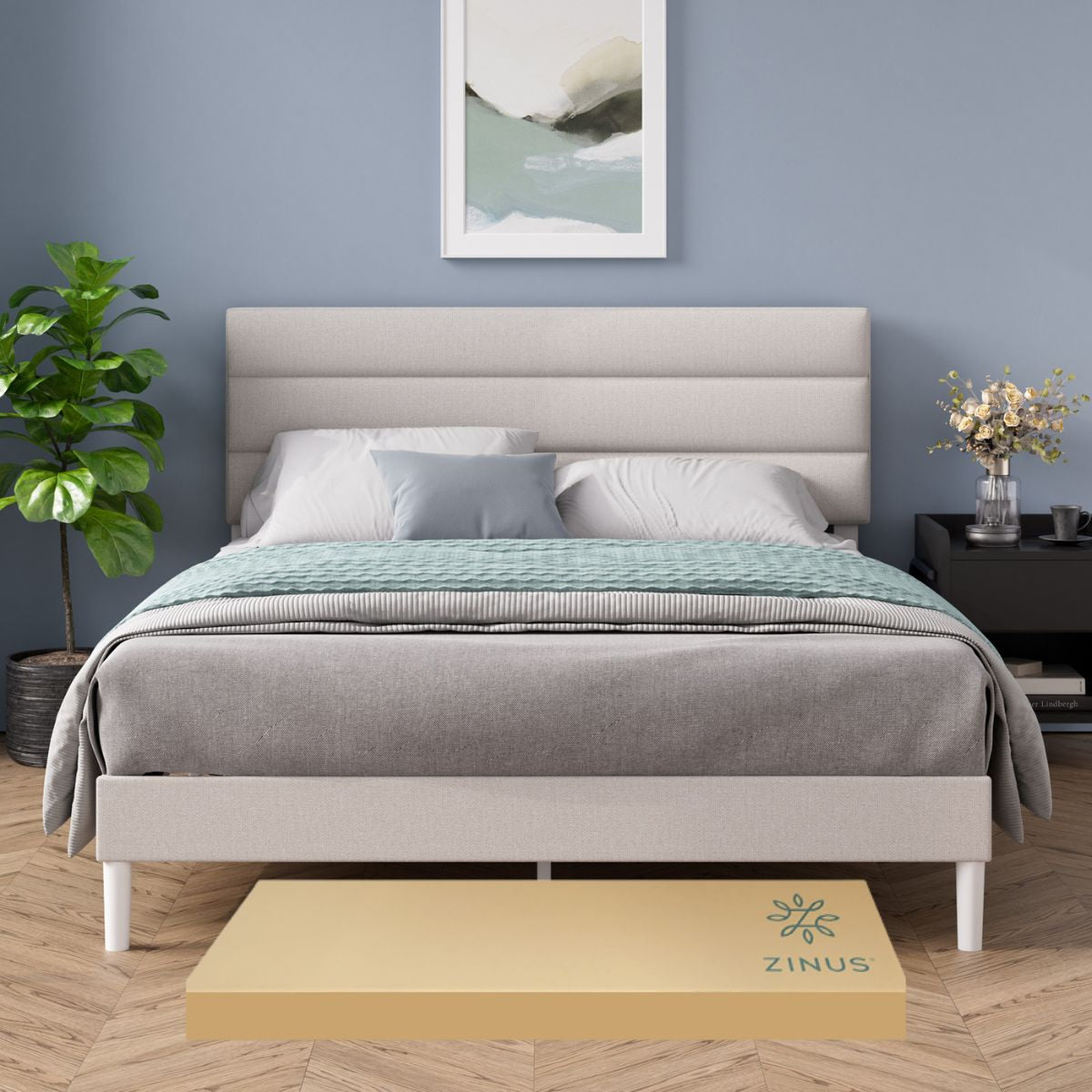 Base de Cama con Cabecera y Tapiz | Piper